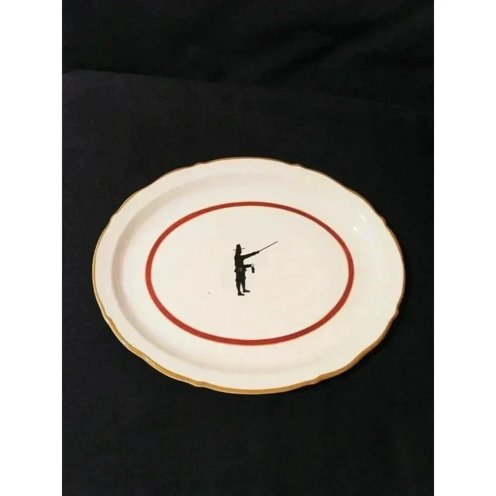 Vintage Wellsville China Co‎ Pilgrim Platter
